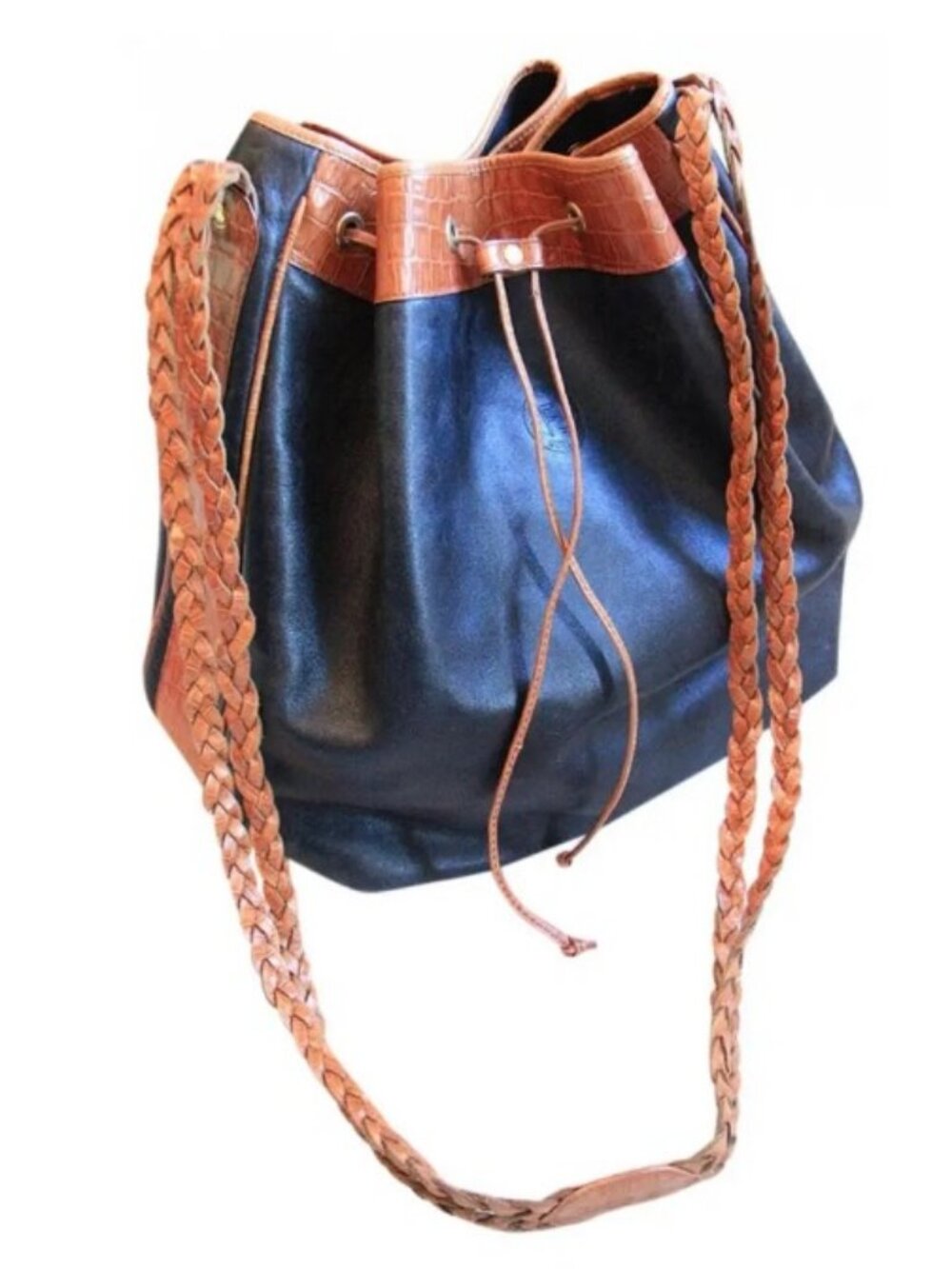 Fendi large Leather and Crocodile handbag